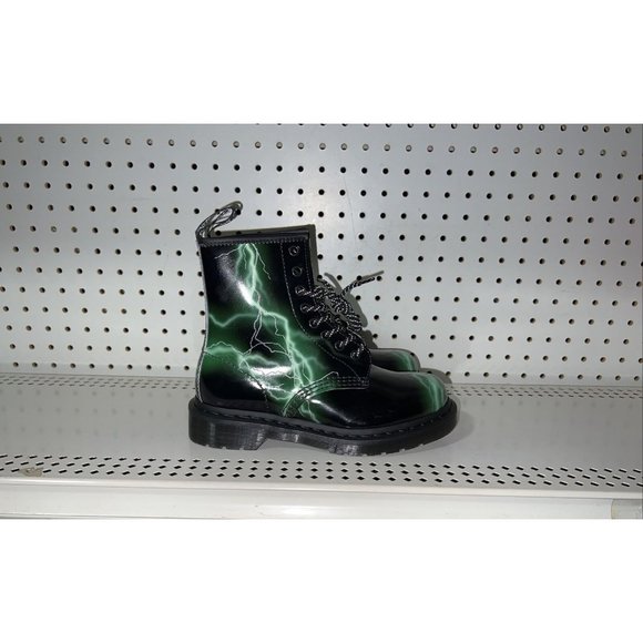 Dr. Martens 1460 Flash Womens Combat Boots Size US 5 EU 36 Lightning Green Black - Picture 1 of 6